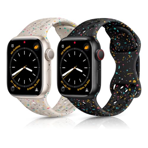 ZORBES® 2PCS Breathable Sport Band Compatible with Apple Watch Band 42mm 44mm 45mm 46mm 49mm, Soft Eco-Friendly Silicone Band for iWatch Series 10/9/8/7/6/5/4/3/2/1 SE Ultra ZORBES® 2PCS Breathable Sport Band Compatible with Apple Watch Band 42mm 44mm 45mm 46mm 49mm, Soft Eco-Friendly Silicone Band for iWatch Series 10/9/8/7/6/5/4/3/2/1 SE Ultra